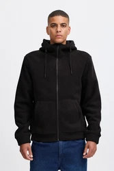 Blend Fleecejacke Sweatjacke Schwarz