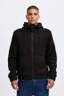 Blend Fleecejacke Sweatjacke Schwarz