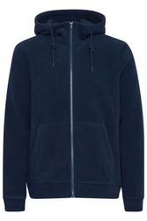 Blend Fleecejacke Sweatjacke Dunkelblau/Blau