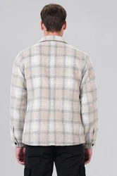 Miracle of Denim Kurzarmhemd Men Flanell Shirt Weiß/Creme/Grau/Beige