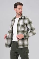 Miracle of Denim Kurzarmhemd Men Flanell Shirt Hellgrau/Dunkelgrün/Grün/Hellgrün/Neonfarben