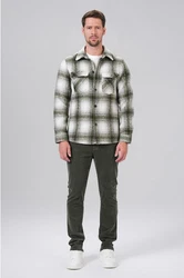 Miracle of Denim Kurzarmhemd Men Flanell Shirt Hellgrau/Dunkelgrün/Grün/Hellgrün/Neonfarben
