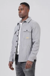 Miracle of Denim Hemdjacke Men Shirt Hellgrau/Grau