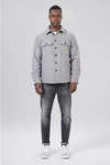 Miracle of Denim Hemdjacke Men Shirt Hellgrau/Grau