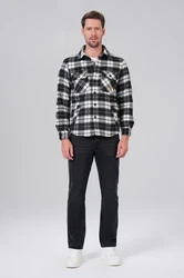 Miracle of Denim Hemdjacke Men Shirt Creme/Weiß/Schwarz