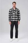 Miracle of Denim Hemdjacke Men Shirt Creme/Weiß/Schwarz