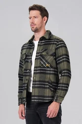 Miracle of Denim Hemdjacke Men Shirt Dunkelgrün/Grün