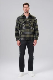 Miracle of Denim Hemdjacke Men Shirt Dunkelgrün/Grün