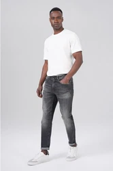 Miracle of Denim 5-Pocket Jeans Alf Tapered Hellgrau/Dunkelgrau/Grau