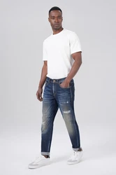 Miracle of Denim 5-Pocket Jeans Alf Tapered Dunkelblau/Blau/Hellblau