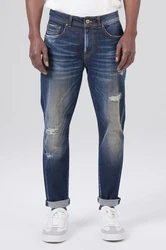 Miracle of Denim 5-Pocket Jeans Alf Tapered Dunkelblau/Blau/Hellblau