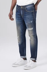Miracle of Denim 5-Pocket Jeans Alf Tapered Dunkelblau/Blau/Hellblau