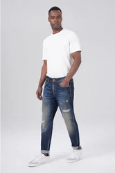 Miracle of Denim 5-Pocket Jeans Alf Tapered Dunkelblau/Blau/Hellblau