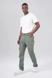 Miracle of Denim 5-Pocket Jeans Elias Cargo Khaki/Dunkelgrün/Grün/Hellgrün