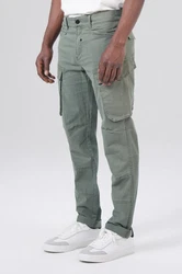 Miracle of Denim 5-Pocket Jeans Elias Cargo Khaki/Dunkelgrün/Grün/Hellgrün