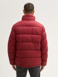 TOM TAILOR Winterjacke Pufferjacke mit Kapuze Innentasche Dunkelrot/Rot/Bordeaux/Braun