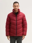 TOM TAILOR Winterjacke Pufferjacke mit Kapuze Innentasche Dunkelrot/Rot/Bordeaux/Braun