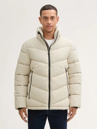 Winterjacke Pufferjacke mit verstaubarer Kapuze mit Innentasche