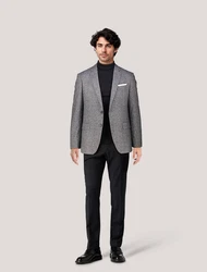 BOSS Sakko HUTSON Slim Fit Grau/Dunkelgrau/Hellgrau