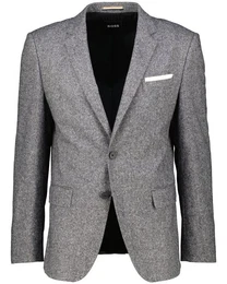 Sakko Herren Sakko mit Wolle und Seide HUTSON Slim Fit