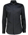 BOSS Langarmhemd Smokinghemd HANK Slim Fit Dunkelblau/Grau/Schwarz/Dunkelgrau
