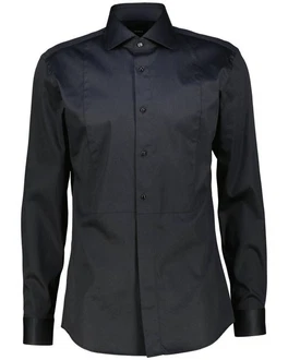 BOSS Langarmhemd Smokinghemd HANK Slim Fit