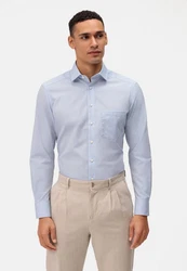 OLYMP Businesshemd Luxor modern fit Global Kent Hellblau/Blau