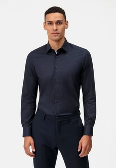 OLYMP Businesshemd Level Five New York Kent Dunkelblau/Blau