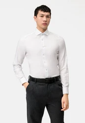 OLYMP Businesshemd Level Five, body fit, Royal Kent Weiß/Creme