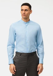 OLYMP Businesshemd Level Five Stehkragen Hellblau/Blau/Dunkelblau