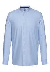 OLYMP Businesshemd Level Five Stehkragen Hellblau/Blau/Dunkelblau