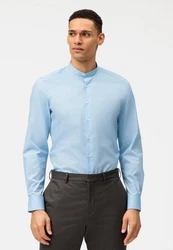 OLYMP Businesshemd Level Five Stehkragen Hellblau/Blau/Dunkelblau