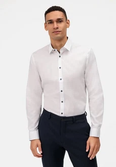 OLYMP Businesshemd No. Six Urban Kent Creme/Weiß