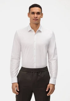OLYMP Businesshemd No. Six 24/Seven Urban Kent Weiß/Creme/Braun