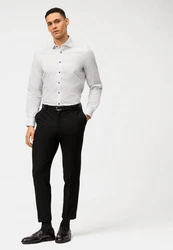 OLYMP Businesshemd Level Five, body fit, Royal Kent Weiß/Creme/Hellblau/Grau