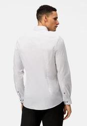 OLYMP Businesshemd Level Five, body fit, Royal Kent Weiß/Creme/Hellblau/Grau