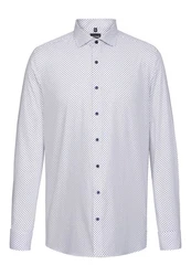 OLYMP Businesshemd Level Five, body fit, Royal Kent Weiß/Creme/Hellblau/Grau