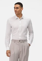 OLYMP Businesshemd Level Five 24/Seven New York Kent Weiß/Creme/Grau/Braun