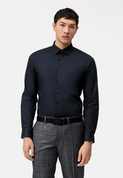 OLYMP Businesshemd No. Six Urban Kent Dunkelblau/Hellblau