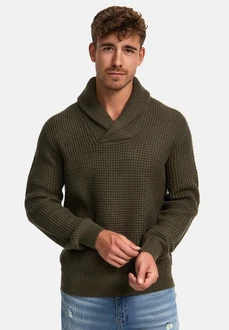 Indicode Strickpullover INBrockly Dunkelgrün/Khaki Indicode Strickpullover INBrockly Dunkelgrün/Khaki