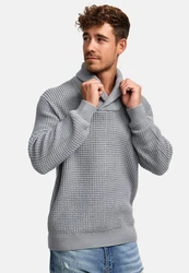 Indicode Strickpullover INBrockly Grau