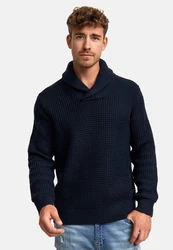 Indicode Strickpullover INBrockly Dunkelblau/Hellblau
