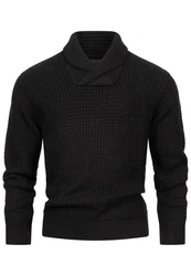 Indicode Strickpullover INBrockly Schwarz/Dunkelgrau