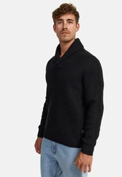 Indicode Strickpullover INBrockly Schwarz/Dunkelgrau