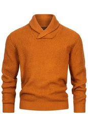 Indicode Strickpullover INBrockly Orange/Braun