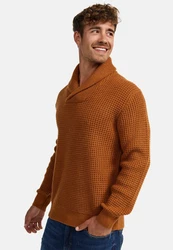 Indicode Strickpullover INBrockly Orange/Braun