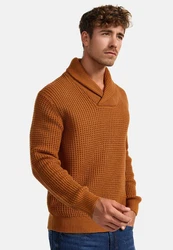 Indicode Strickpullover INBrockly Orange/Braun