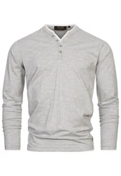 Indicode Langarmshirt INColeson Grau/Hellgrau