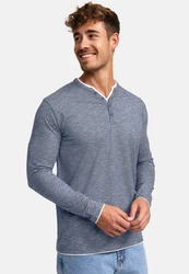 Indicode Langarmshirt INColeson Grau/Dunkelblau/Hellgrau/Dunkelgrau