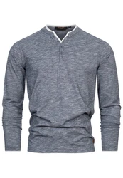 Indicode Langarmshirt INColeson Grau/Dunkelblau/Hellgrau/Dunkelgrau